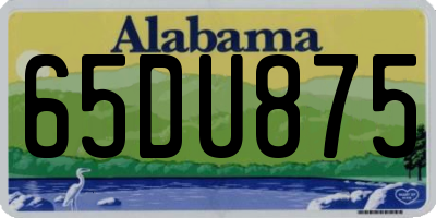 AL license plate 65DU875