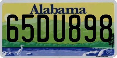 AL license plate 65DU898