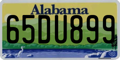 AL license plate 65DU899