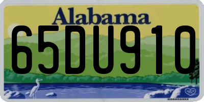 AL license plate 65DU910