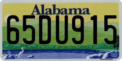 AL license plate 65DU915