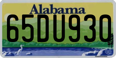AL license plate 65DU930