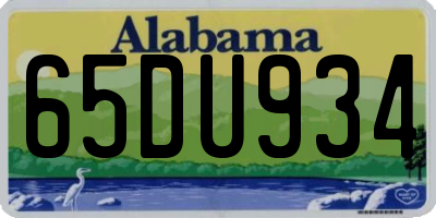 AL license plate 65DU934
