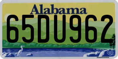 AL license plate 65DU962