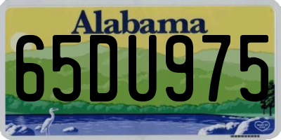 AL license plate 65DU975