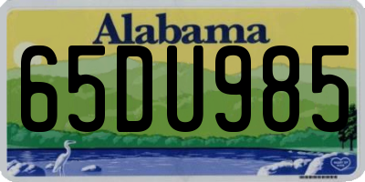 AL license plate 65DU985