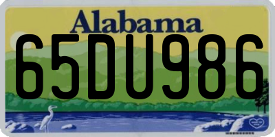 AL license plate 65DU986