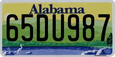 AL license plate 65DU987