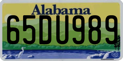 AL license plate 65DU989