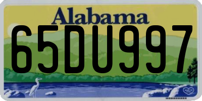 AL license plate 65DU997