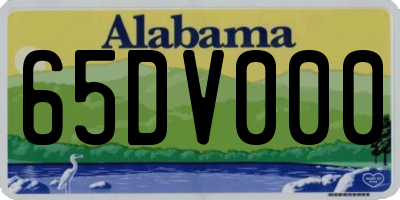 AL license plate 65DV000