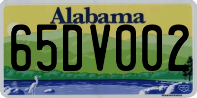 AL license plate 65DV002