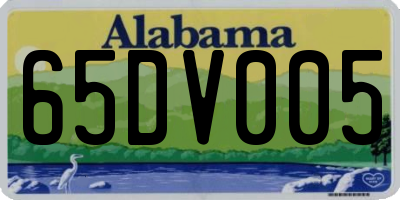 AL license plate 65DV005