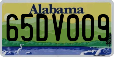 AL license plate 65DV009