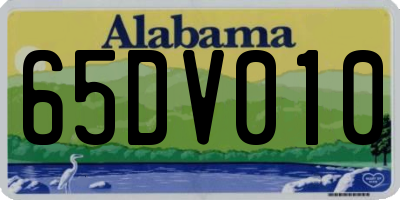 AL license plate 65DV010