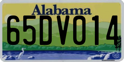 AL license plate 65DV014