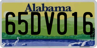 AL license plate 65DV016