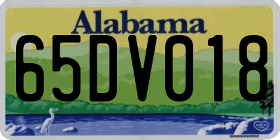 AL license plate 65DV018
