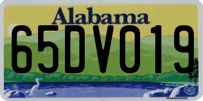 AL license plate 65DV019