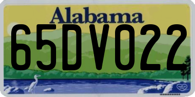 AL license plate 65DV022