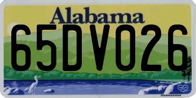 AL license plate 65DV026
