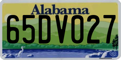 AL license plate 65DV027