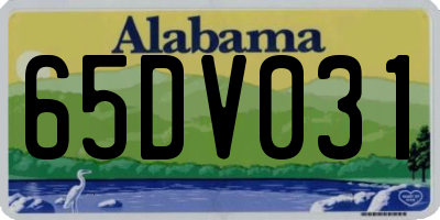AL license plate 65DV031
