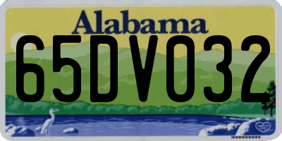 AL license plate 65DV032