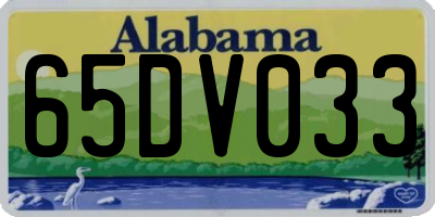 AL license plate 65DV033