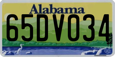 AL license plate 65DV034