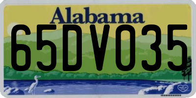 AL license plate 65DV035