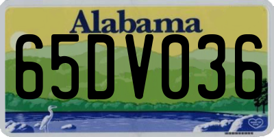 AL license plate 65DV036