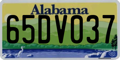 AL license plate 65DV037