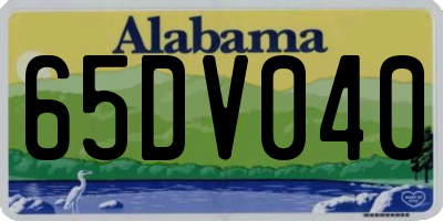 AL license plate 65DV040