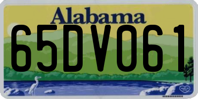 AL license plate 65DV061
