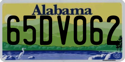 AL license plate 65DV062