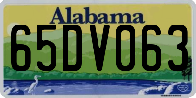 AL license plate 65DV063