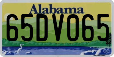 AL license plate 65DV065