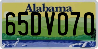 AL license plate 65DV070