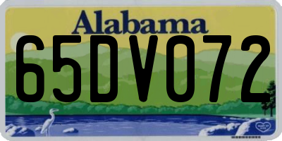 AL license plate 65DV072