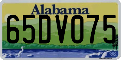 AL license plate 65DV075