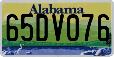 AL license plate 65DV076