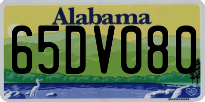 AL license plate 65DV080
