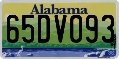 AL license plate 65DV093