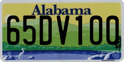 AL license plate 65DV100