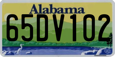 AL license plate 65DV102