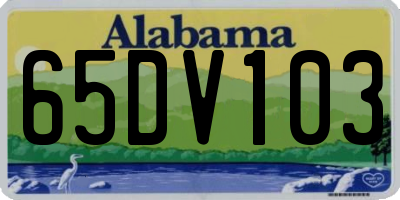 AL license plate 65DV103