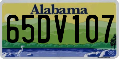 AL license plate 65DV107