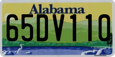 AL license plate 65DV110