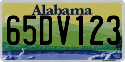 AL license plate 65DV123